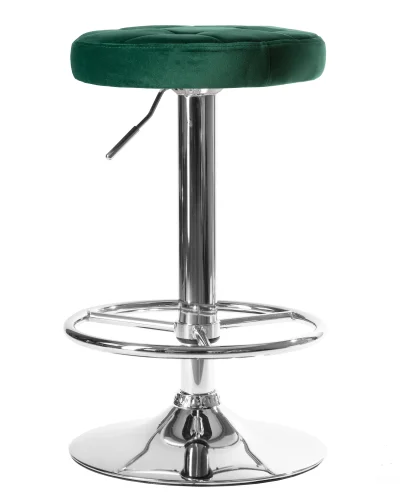 Табурет барный 5008-LM BRUNO, цвет сиденья зеленый велюр (MJ9-88), цвет основания хром Dobrin, зелёный/велюр, ножки/металл/хром, размеры - 610*830***360*360 фото 3