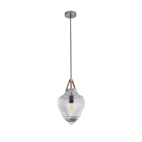 Светильник подвесной Kartell VL5232P21 Vele Luce прозрачный на 1 лампу, основание серебряное в стиле современный выдувное