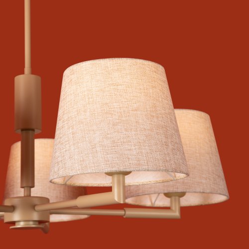 Люстра на штанге Butler FR2057PL-05BG Freya бежевая на 5 ламп, основание бежевое в стиле классический кантри американский фото 5 Люстра на штанге Butler FR2057PL-05BG Freya бежевая на 5 ламп, основание бежевое в стиле классический кантри американский фото 5