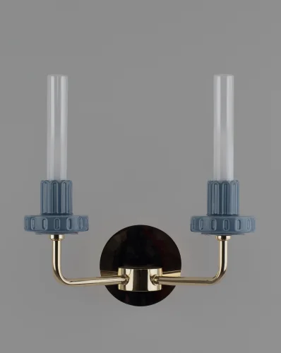 Бра LED Atelieri V11696-WL Moderli прозрачный на 2 лампы, основание золотое в стиле современный американский кантри фото 4