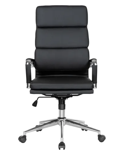 Офисное кресло для руководителей DOBRIN ARNOLD (чёрный) цвет сиденья чёрный, цвет основания хромированная сталь Dobrin, чёрный/экокожа, ножки/металл/, размеры - 1090*1160**** фото 6 Офисное кресло для руководителей DOBRIN ARNOLD (чёрный) цвет сиденья чёрный, цвет основания хромированная сталь Dobrin, чёрный/экокожа, ножки/металл/, размеры - 1090*1160**** фото 6