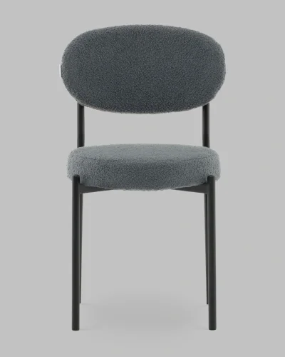 Стул Бриф DD букле темно-серый УТ000041484 Stool Group, серый/букле, ножки/сталь/чёрный, размеры - ***** фото 2