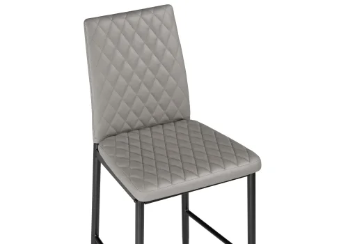 Барный стул Teon gray / chrome 15511 Woodville, серый/искусственная кожа, ножки/металл/чёрный, размеры - *1000***410*500 фото 5