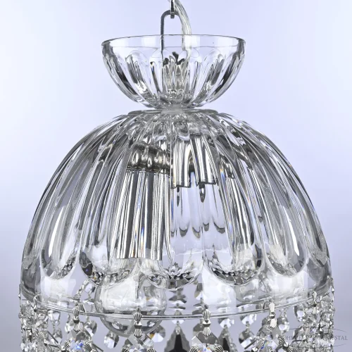 Светильник подвесной 5478/22 Ni Clear/M-1H Leafs Bohemia Ivele Crystal прозрачный 3 лампы, основание никель в стиле классический leafs фото 3