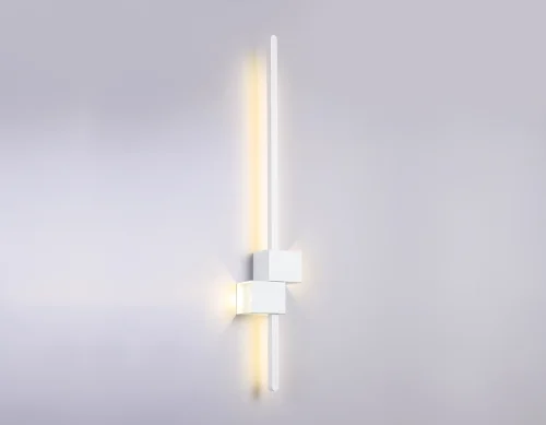 Бра LED FL5212 Ambrella light белый на 1 лампу, основание белое в стиле современный хай-тек трубочки отраженный свет фото 2
