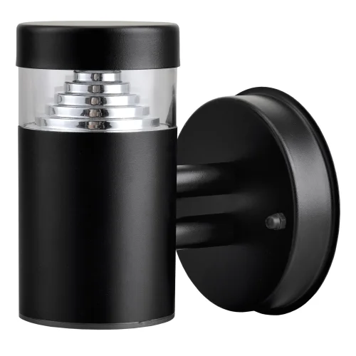 Настенный светильник LED Raggio 376617 Lightstar уличный IP55 чёрный 1 лампа, плафон прозрачный в стиле хай-тек LED