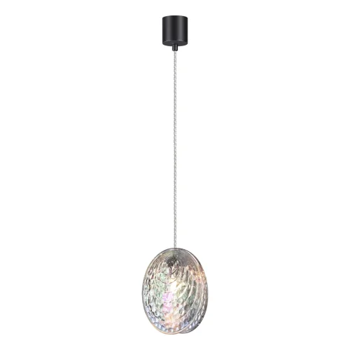 Светильник подвесной Mussels 5039/1 Odeon Light разноцветный прозрачный 1 лампа, основание чёрное в стиле современный  фото 3