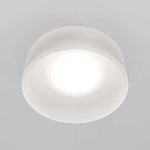 Светильник точечный Glasera DL046-01W Maytoni белый 1 лампа, основание белое в стиле хай-тек современный  фото 4