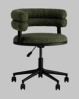 Стул офисный Ponty, зелёный, чёрные ножки УТ000040477 Stool Group, зелёный/букле, ножки/пластик/чёрный, размеры - 670*750***700*610