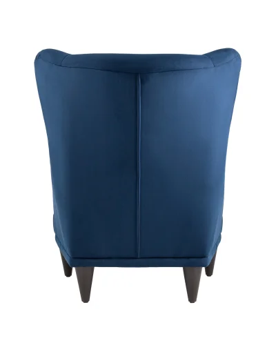 Кресло Скотт велюр велютто тёмно-синий УТ000036308 Stool Group, синий/велюр, ножки/дерево/коричневый, размеры - ****860*780мм фото 5