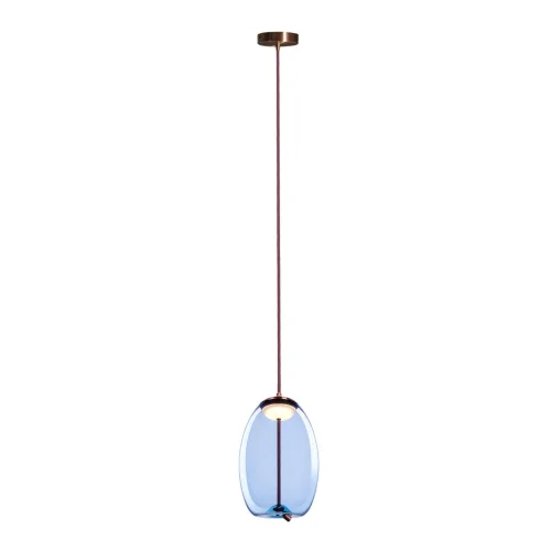 Светильник подвесной LED Knot 8133-A mini LOFT IT голубой 1 лампа, основание медь в стиле модерн  фото 2