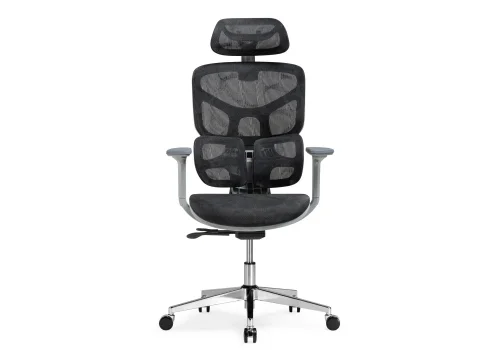 Компьютерное кресло Samur black / gray 15818 Woodville, чёрный/сетка, ножки/металл/хром, размеры - *1370***700*700 фото 5