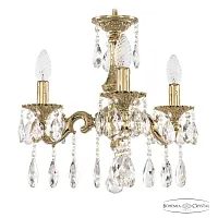 Люстра подвесная 72101/3/125 A G Bohemia Ivele Crystal без плафона на 3 лампы, основание золотое в стиле классический sp