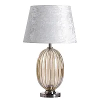 Настольная лампа Beverly A5132LT-1CC Arte Lamp бежевая 1 лампа, основание хром стекло металл в стиле современный 