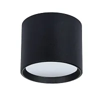 Светильник накладной Intercrus A5548PL-1BK Arte Lamp чёрный 1 лампа, основание чёрное в стиле модерн круглый