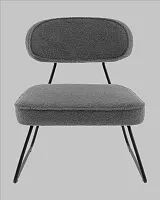 Кресло Kate new ткань букле темно-серый УТ000041264 Stool Group, серый/букле, ножки/металл/чёрный, размеры - *740****мм
