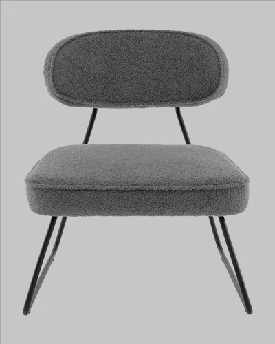 Кресло Kate new ткань букле темно-серый УТ000041264 Stool Group, серый/букле, ножки/металл/чёрный, размеры - *740****мм