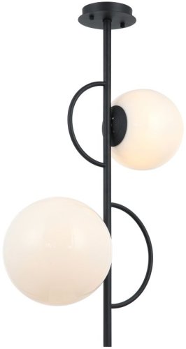Светильник подвесной Vine 2138/02/02P Stilfort белый 2 лампы, основание чёрное в стиле современный шар
