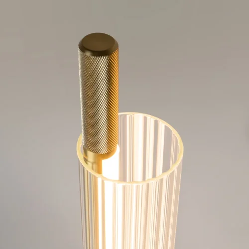 Торшер LED Loom MOD258FL-L15BS3K Maytoni  прозрачный 1 лампа, основание латунь в стиле современный хай-тек
 фото 4