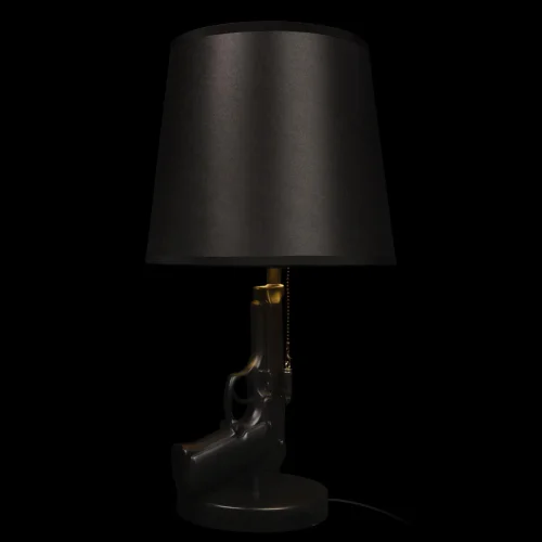 Настольная лампа Arsenal 10136/A Dark grey LOFT IT антрацит серая 1 лампа, основание чёрное смола полимер в стиле арт-деко  фото 2