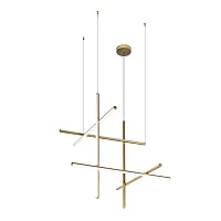 Светильник подвесной LED Coordinates 10393/C LOFT IT белый матовый золото на 6 ламп, основание матовое золото в стиле хай-тек 