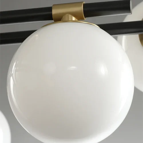 Люстра потолочная MARYON L10 207942-23 ImperiumLoft белая на 10 ламп, основание латунь в стиле современный  фото 17