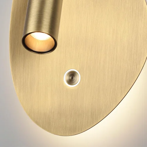 Бра с выключателем LED Roy 7185/9WL Odeon Light бронзовый на 1 лампу, основание бронзовое в стиле хай-тек для чтения фото 5