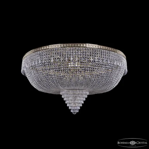 Люстра потолочная хрустальная 19271/145IV G Bohemia Ivele Crystal прозрачная на 22 лампы, основание золотое в стиле классический sp