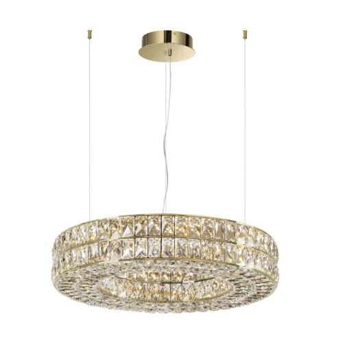Люстра подвесная LED Panta 4926/52L Odeon Light прозрачная на 1 лампа, основание золотое в стиле современный кольца фото 3