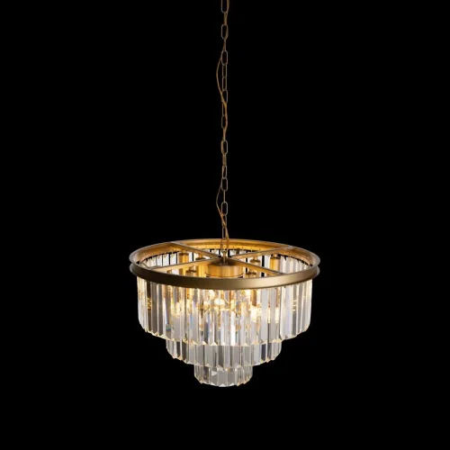 Люстра подвесная Prism 10019/500C LOFT IT прозрачная на 6 ламп, основание золотое в стиле классический  фото 6