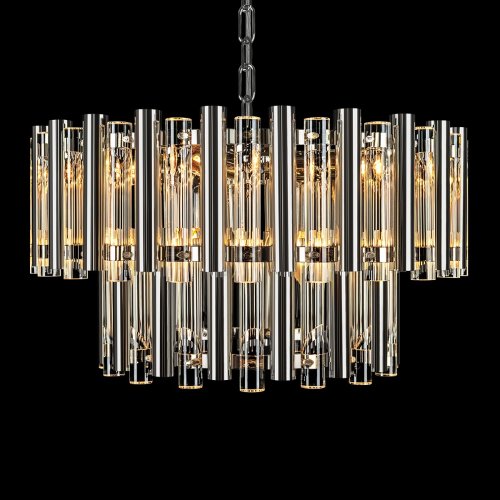 Люстра подвесная Boucle 10438/8 LOFT IT прозрачная на 8 ламп, основание никель в стиле современный фото 6 Люстра подвесная Boucle 10438/8 LOFT IT прозрачная на 8 ламп, основание никель в стиле современный фото 6