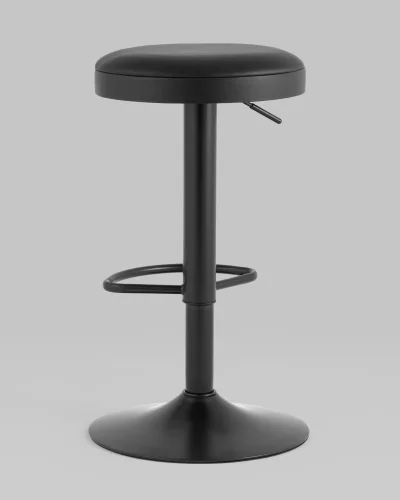 Стул барный Бри NEW, черный, черная ножка УТ000038804 Stool Group, чёрный/экокожа, ножки/металл/чёрный, размеры - 600*820**** фото 5