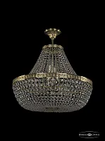 Люстра потолочная хрустальная 19111/H1/55IV G Bohemia Ivele Crystal прозрачная на 12 ламп, основание золотое в стиле классический sp
