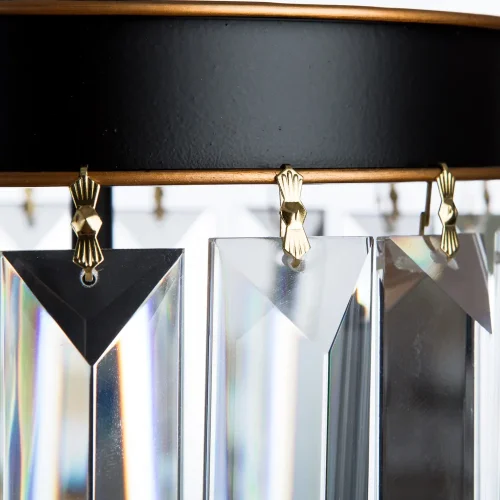 Светильник подвесной NOVA 3001/01 SP-1 Divinare прозрачный 1 лампа, основание чёрное золотое в стиле современный  фото 3