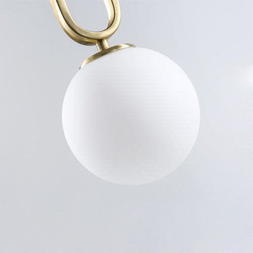 Светильник подвесной VITAL 141143-26 ImperiumLoft белый 1 лампа, основание латунь в стиле минимализм  фото 9