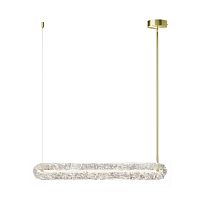 Светильник подвесной LED Frostum MOD439PL-L20BSK Maytoni прозрачный на 1 лампу, основание латунь в стиле современный линейный