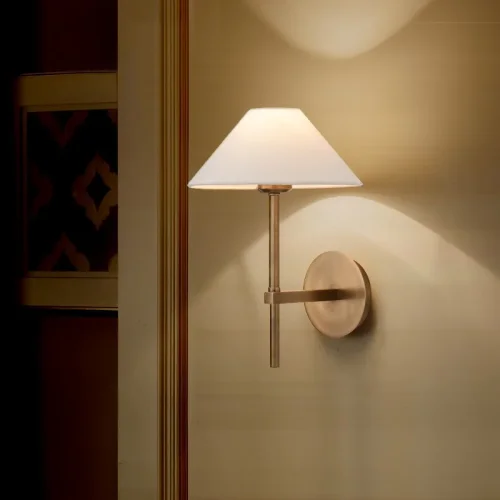 Настенное бра FAREL WALL 140673-26 ImperiumLoft белый на 1 лампу, основание латунь в стиле современный фото 6