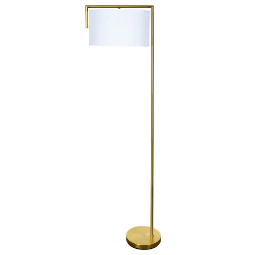 Торшер Aperol A5031PN-1PB Arte Lamp белый на 1 лампу, основание медь в стиле современный 