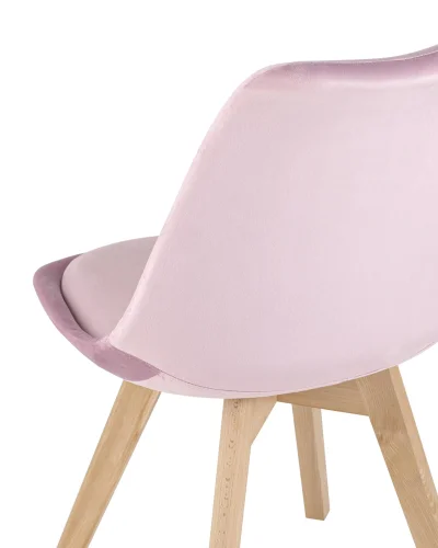 Стул FRANKFURT велюр, розовый УТ000003741 Stool Group, розовый/велюр, ножки/дерево/бежевый, размеры - ****480*570 фото 5