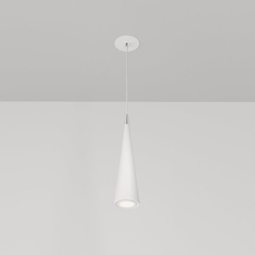 Светильник подвесной Nevill P318-PL-01-W Maytoni белый 1 лампа, основание белое в стиле современный трубочки фото 3