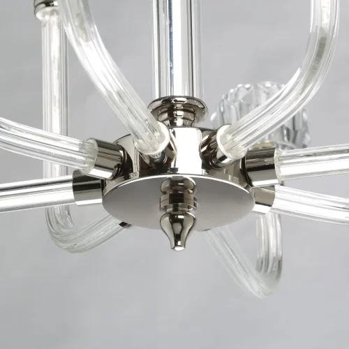 Люстра подвесная Элла 483015308 MW-Light прозрачная на 8 ламп, основание никель в стиле современный  фото 11