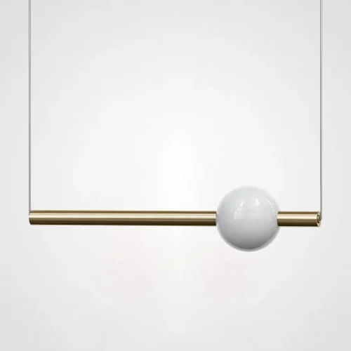 Светильник подвесной broom ORION GLOBE LIGHT gold C L600 186662-22 ImperiumLoft белый на 1 лампу, основание золотое в стиле современный 