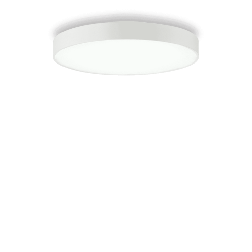 Светильник потолочный LED HALO PL D45 3000K Ideal Lux белый 1 лампа, основание белое в стиле минимализм модерн 