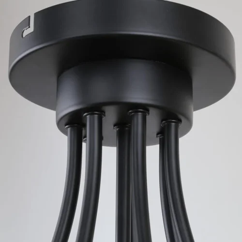 Люстра потолочная Secure 4084-7P F-promo чёрная на 7 ламп, основание чёрное в стиле лофт  фото 5
