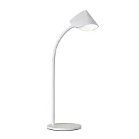 Настольная лампа LED Capuccina 7586 Mantra белая 1 лампа, основание белое металл в стиле хай-тек современный 