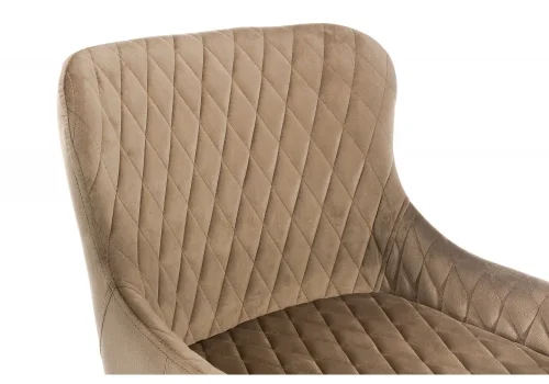 Барный стул Mint темно-бежевый 11536 Woodville, бежевый/велюр, ножки/металл/чёрный, размеры - ****450*490 фото 5