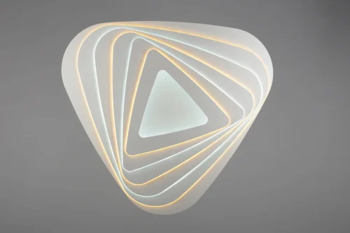 Люстра потолочная LED с пультом Potenza OML-06607-160 Omnilux белая на 1 лампа, основание белое в стиле хай-тек с пультом фото 2