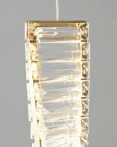 Светильник подвесной LED Asti V10433-PL Moderli прозрачный на 1 лампу, основание золотое в стиле классический современный фото 4