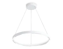 Светильник подвесной LED FL5851 Ambrella light белый 1 лампа, основание белое в стиле хай-тек модерн кольца