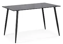 Стеклянный стол Smoke 120х80х75 clear gray / black 15551 Woodville столешница чёрная из стекло